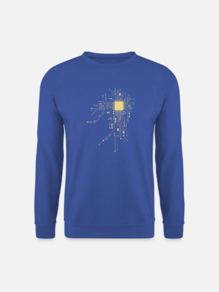 CPU Prozessor Technik Computer IT Nerd Motiv - Unisex Pullover - Royalblau
