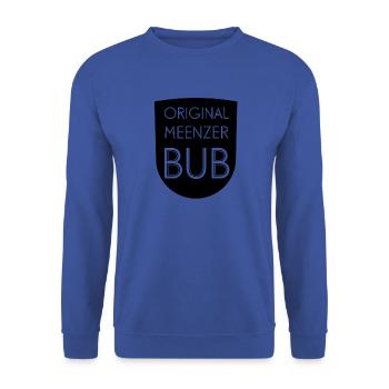 Original Meenzer Bub - Unisex Pullover - Royalblau - Vorne - Alina (178cm) & Michal (187cm)