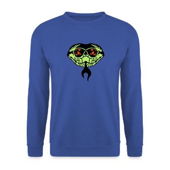 serpent lunette soleil langue vipere 1 - Sweat-shirt Unisexe - bleu royal - Devant - Alina (178cm) & Michal (187cm)