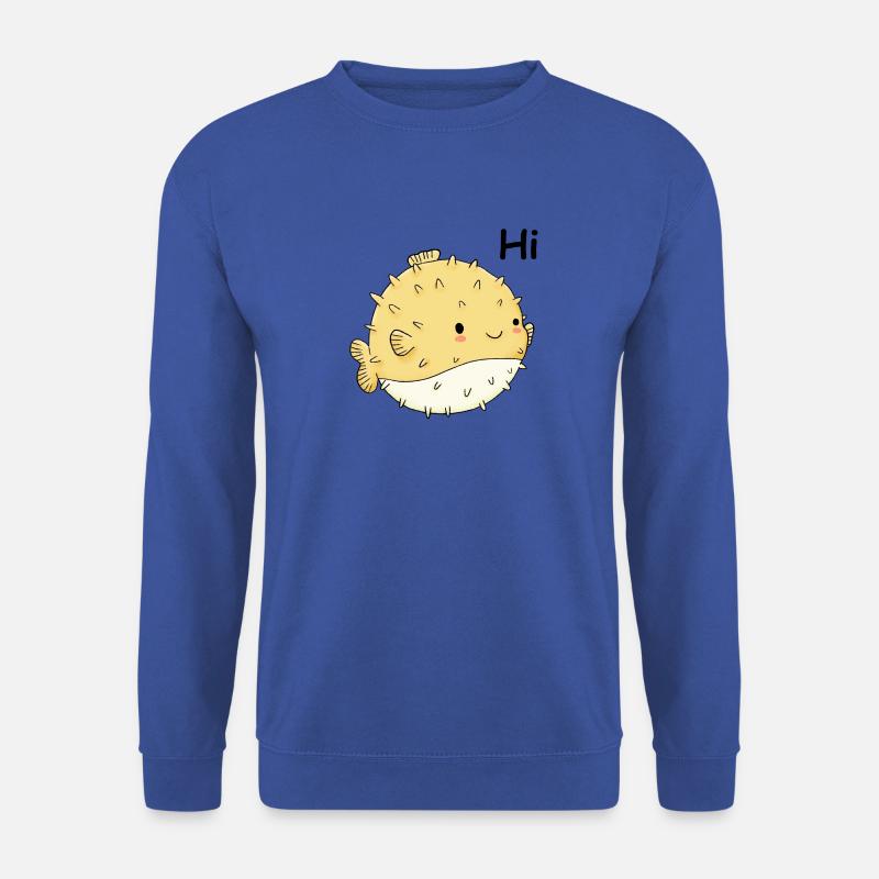 Happy Puffer Fish - Unisex Pullover - Royalblau