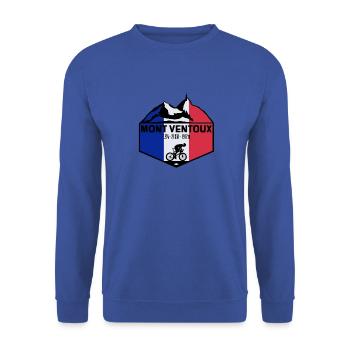 Mont Ventoux - Sweat-shirt Unisexe - bleu royal - Devant - Alina (178cm) & Michal (187cm)