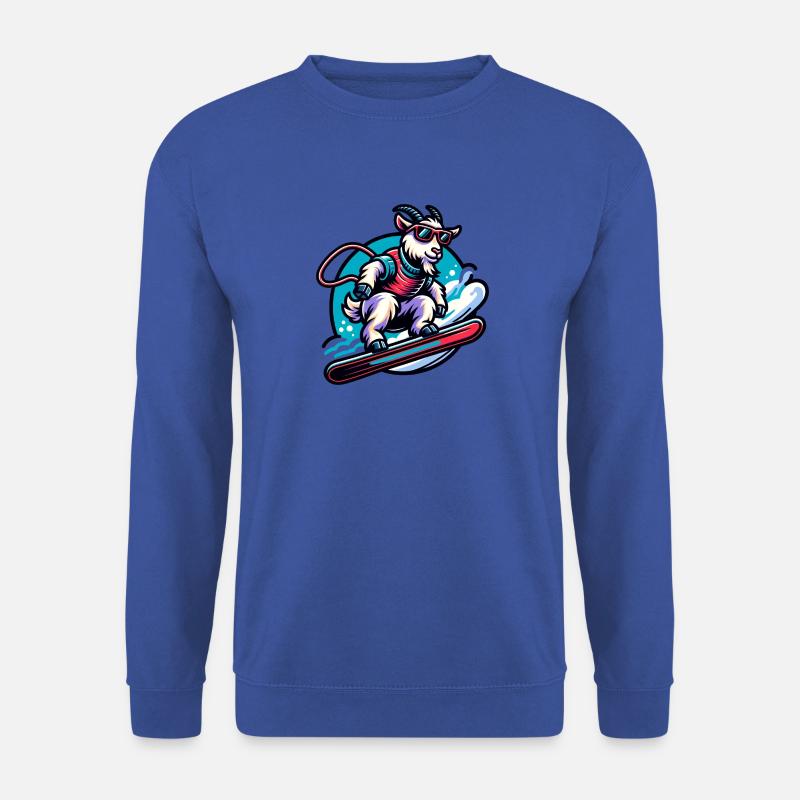 Ziege Snowboard Winter Abenteuer - Unisex Pullover - Royalblau