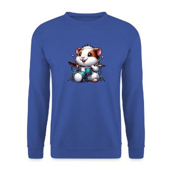 Conception mignonne de tambour cochon d’Inde - Sweat-shirt Unisexe - bleu royal - Devant - Alina (178cm) & Michal (187cm)