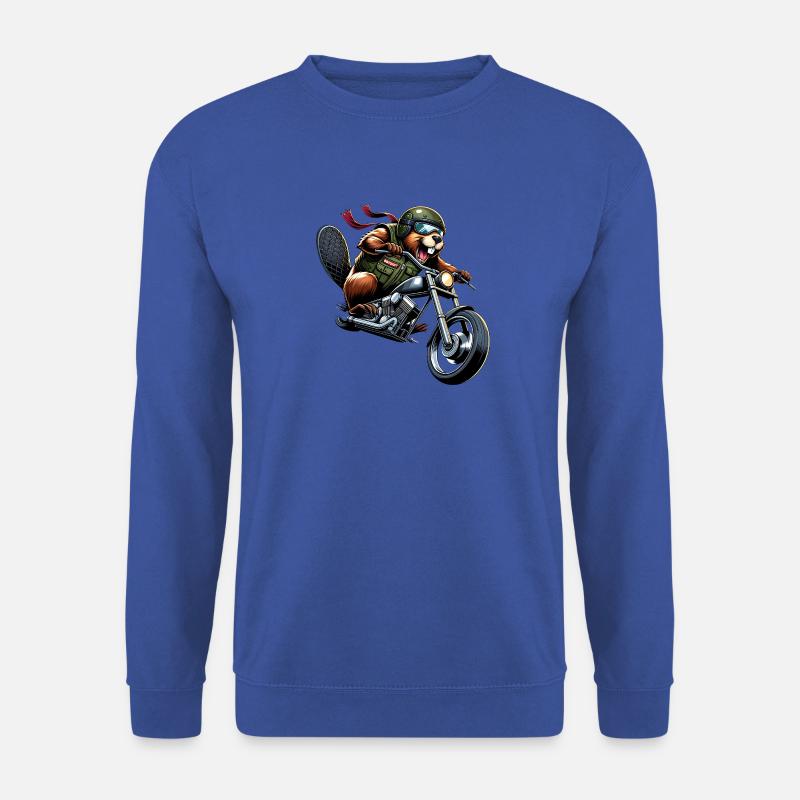 Biker Biber Auf Abenteuerfahrt - Unisex Pullover - Royalblau