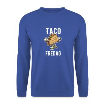 Vendredi taco - Sweat-shirt Unisexe - bleu royal - Devant - Alina (178cm) & Michal (187cm)