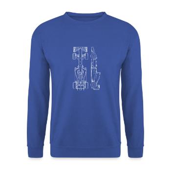 Voiture de course - Sweat-shirt Unisexe - bleu royal - Devant - Alina (178cm) & Michal (187cm)