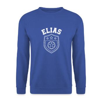 Elias - Unisex Sweatshirt - royal blue - Front - Alina (178cm) & Michal (187cm)