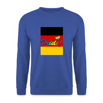 Germany Pride Christopher Street Day - Unisex Sweatshirt - royal blue - Front - Alina (178cm) & Michal (187cm)