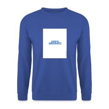100 % Organic - Unisex Pullover - Royalblau - Vorne - Alina (178cm) & Michal (187cm)