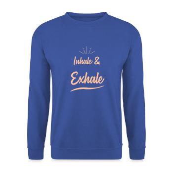 Inhale & Exhale - Unisex Sweatshirt - royal blue - Front - Alina (178cm) & Michal (187cm)