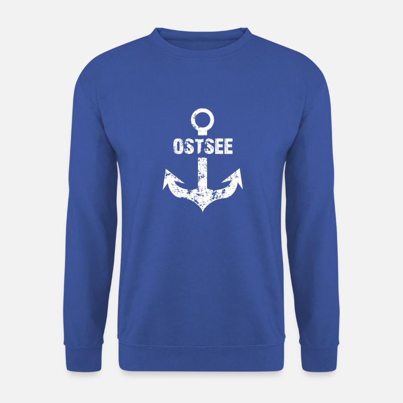 Fashionbutze Anker Ostsee weiss - Unisex Pullover - Royalblau