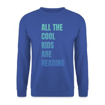 Tous les enfants cool Professeur de lecture - Sweat-shirt Unisexe - bleu royal - Devant - Alina (178cm) & Michal (187cm)