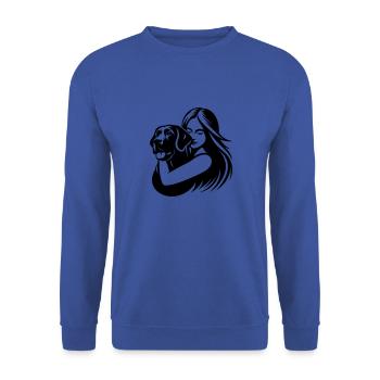 Labrador Retriever Mom - dogmom vector design - Unisex Sweatshirt - royal blue - Front - Alina (178cm) & Michal (187cm)