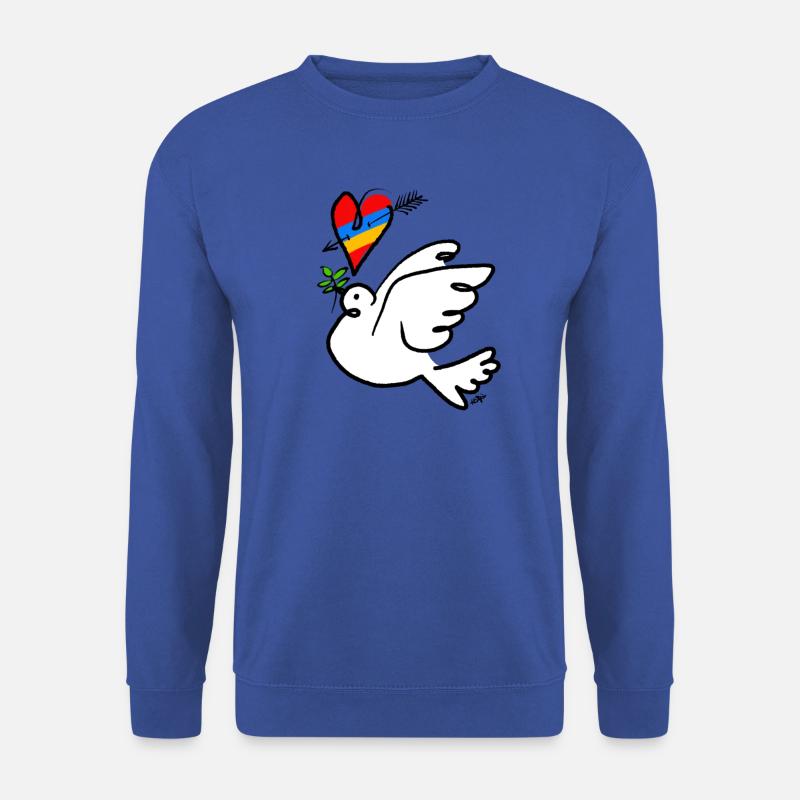 Friedenstaube, Ukraine - Unisex Pullover - Royalblau