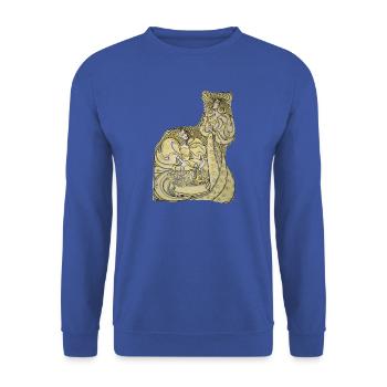 Delftsche_Slaolie-_Jan_Toorop - Unisex Pullover - Royalblau - Vorne - Alina (178cm) & Michal (187cm)