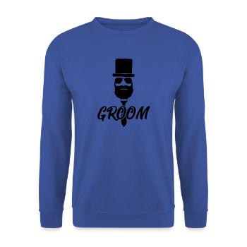 Groom Bachelor Party Chemise - Sweat-shirt Unisexe - bleu royal - Devant - Alina (178cm) & Michal (187cm)