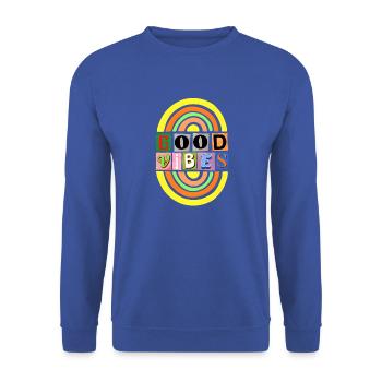 Gute Stimmung gelb rot - Unisex Pullover - Royalblau - Vorne - Alina (178cm) & Michal (187cm)
