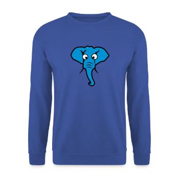 elephant funny animals - Unisex Sweatshirt - royal blue - Front - Alina (178cm) & Michal (187cm)