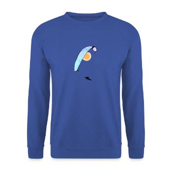 Gleitschirm Berge Freiheit paragliding - Unisex Pullover - Royalblau - Vorne - Alina (178cm) & Michal (187cm)
