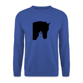Horse head 6 - Unisex Sweatshirt - royal blue - Front - Alina (178cm) & Michal (187cm)