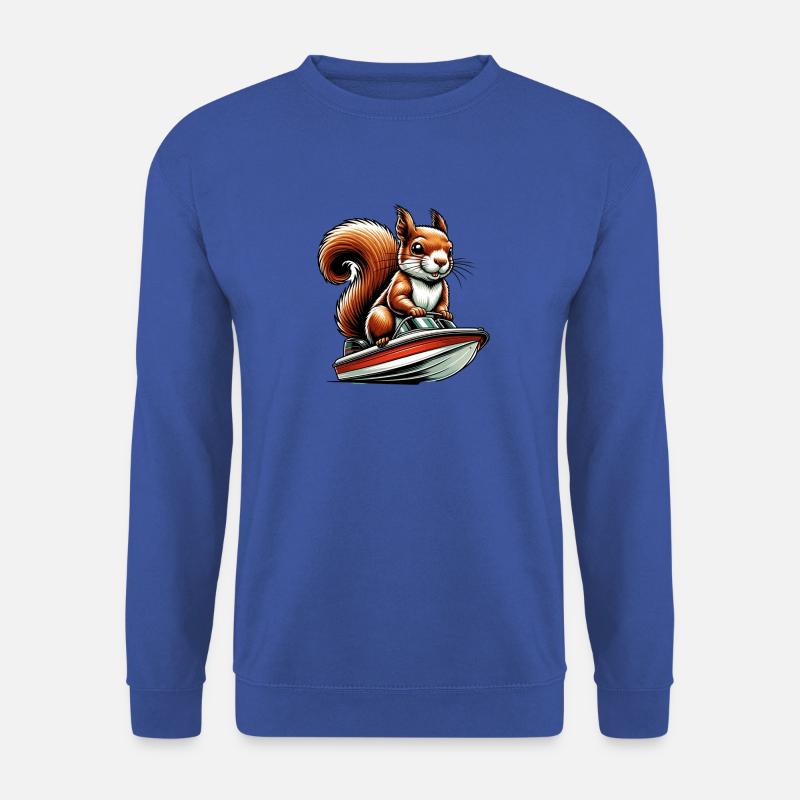 Motorboot Sport Eichhörnchen Nüsse Tierliebhaber - Unisex Pullover - Royalblau