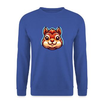Süßes Eichhörnchen Nüsse Tierliebhaber Design - Unisex Pullover - Royalblau - Vorne - Alina (178cm) & Michal (187cm)