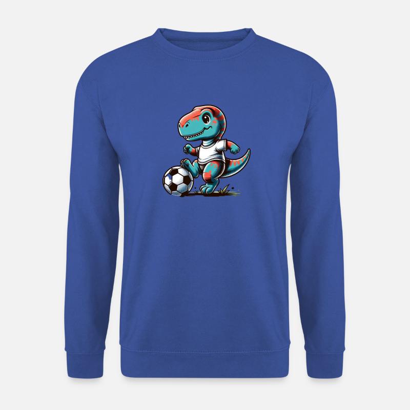 T-Rex Dinosaurier Fußballspieler - Unisex Pullover - Royalblau