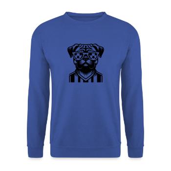 Carlin Chien Joueur De Football Champion De Balle Fan - Sweat-shirt Unisexe - bleu royal - Devant - Alina (178cm) & Michal (187cm)