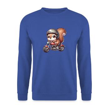 Moto Concombre Aventure Liberté - Sweat-shirt Unisexe - bleu royal - Devant - Alina (178cm) & Michal (187cm)