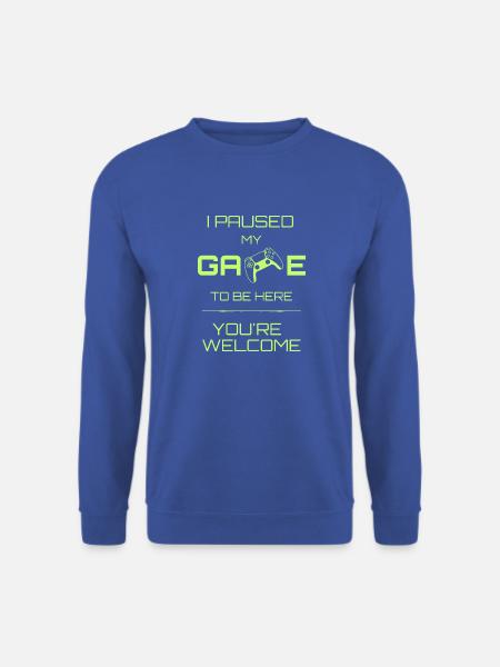 I paused my game Lime - Unisex Sweatshirt - royal blue