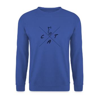 Cat cat - Unisex Sweatshirt - royal blue - Front - Alina (178cm) & Michal (187cm)