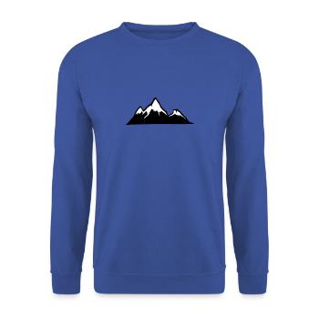 Mountains, Alps, mountain, hiking - Unisex Sweatshirt - royal blue - Front - Alina (178cm) & Michal (187cm)