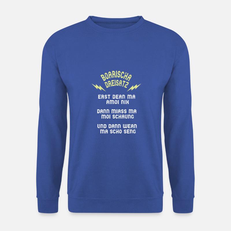 MOTTO: BOARISCHER DREISATZ - Unisex Pullover - Royalblau