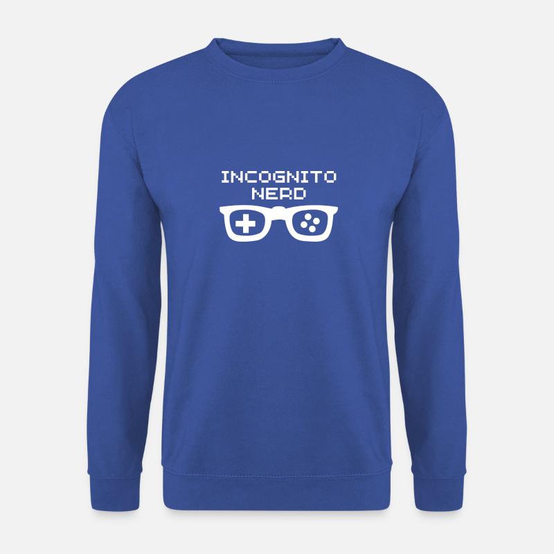 Inkognito Nerd (Weiss) - Unisex Pullover - Royalblau