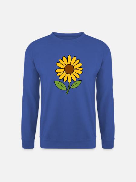 Blume gelb gelbe Blumen Blüte Blumenmuster - Unisex Pullover - Royalblau
