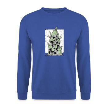 Pitaya Wand Kunst - Unisex Pullover - Royalblau - Vorne - Alina (178cm) & Michal (187cm)