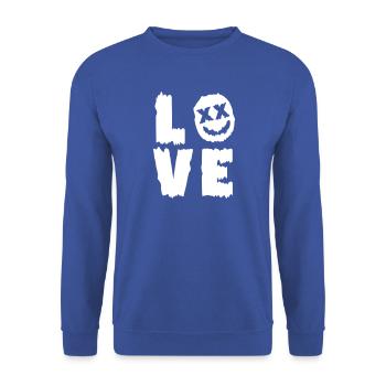 LOVE - Unisex Sweatshirt - royal blue - Front - Alina (178cm) & Michal (187cm)