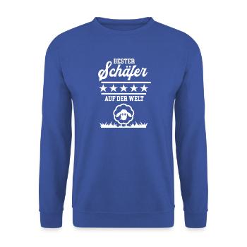 Bester Schäfer der Welt weltbester Landwirt Bauer - Unisex Pullover - Royalblau - Vorne - Alina (178cm) & Michal (187cm)