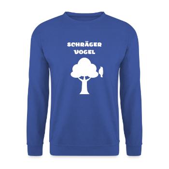 Schräger Vogel - Unisex Pullover - Royalblau - Vorne - Alina (178cm) & Michal (187cm)
