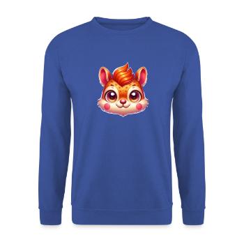 Niedliche Eichhörnchen Nüsse Tierliebhaber Design - Unisex Pullover - Royalblau - Vorne - Alina (178cm) & Michal (187cm)