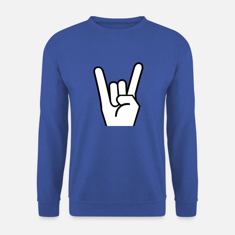 Rock hand - Unisex Pullover - Royalblau