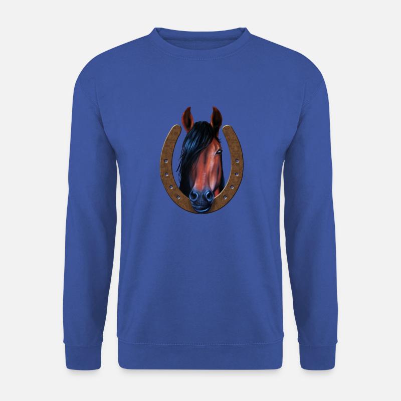 Pferd in Hufeisen - Unisex Pullover - Royalblau