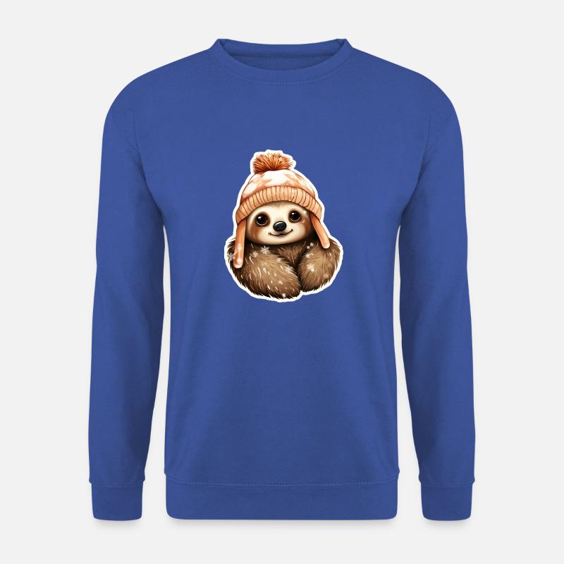 Winter süsses Faultier - Unisex Pullover - Royalblau