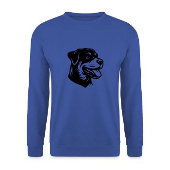 Rottweiler Zeichnung Kopf - Unisex Pullover - Royalblau - Vorne - Alina (178cm) & Michal (187cm)