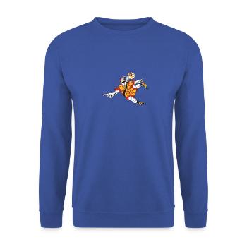 Fussball, Wiltsch, Schweiz, Sport, Cool, - Unisex Pullover - Royalblau - Vorne - Alina (178cm) & Michal (187cm)