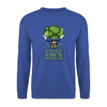 BROCO LIVES MATTER - Sweat-shirt Unisexe - bleu royal - Devant - Alina (178cm) & Michal (187cm)