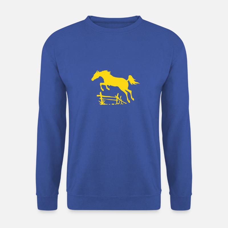 Springendes Pferd - Unisex Pullover - Royalblau