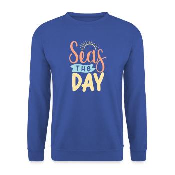 Meere Der Tag - Unisex Pullover - Royalblau - Vorne - Alina (178cm) & Michal (187cm)