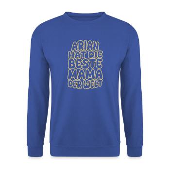 Arian - Unisex Pullover - Royalblau - Vorne - Alina (178cm) & Michal (187cm)