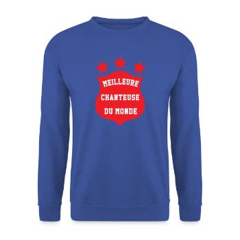 Beste weibliche Sängerin – Herausragendes Stimmtalent - Unisex Pullover - Royalblau - Vorne - Alina (178cm) & Michal (187cm)